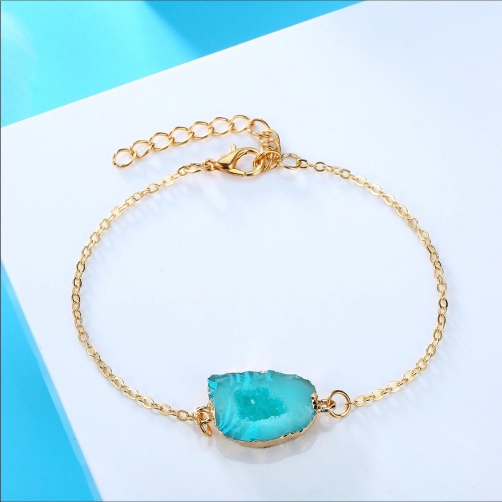 Gold Resin Geode Bracelets - Picture 5 of 5